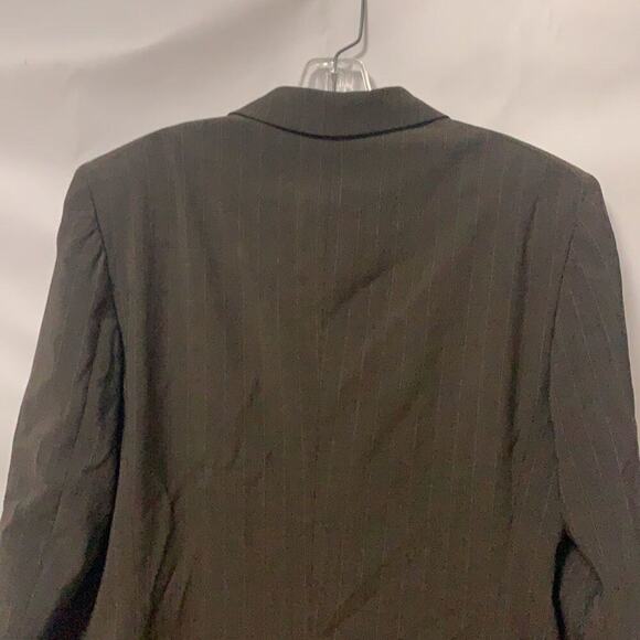MAX MARA PINSTRIPE BROWN TUNIC BLAZER SIZE 8 - Picture 3 of 8